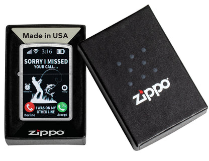 Zippo Sorry I Missed Your Call, Street Chrome Lighter #47450