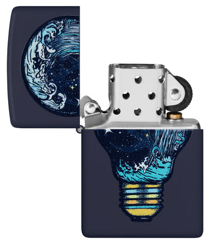 Zippo Toxic Waves Design, Navy Matte Lighter #46143