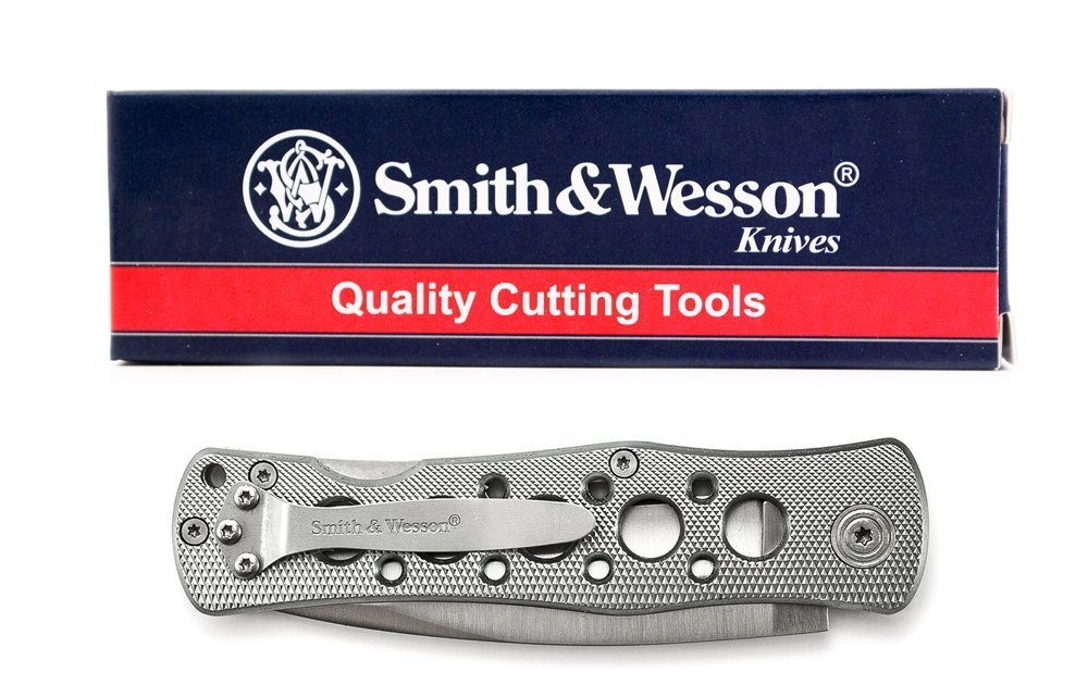 Smith & Wesson Extreme Ops Lockback Folding Knife, Aluminum Handle #CK6AEU