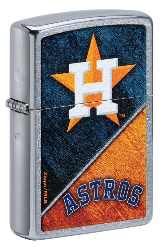 Zippo MLB Houston Astros Baseball Team, Street Chrome Lighter #49732