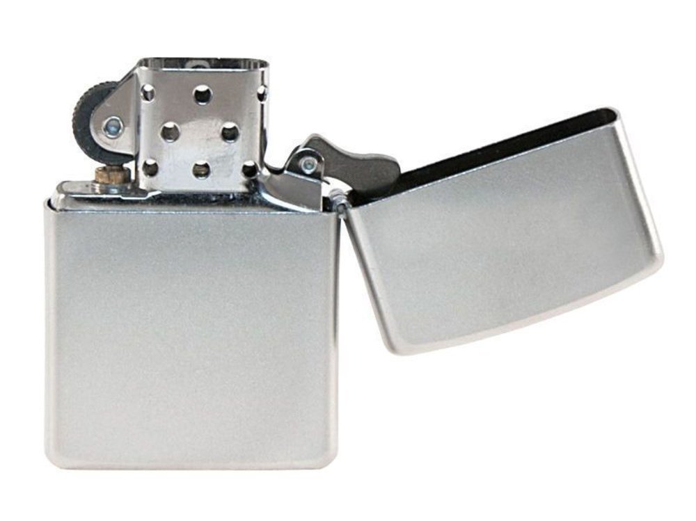 Zippo Classic Satin Chrome Finish Luxurious Genuine Windproof Zippo Lighter #205