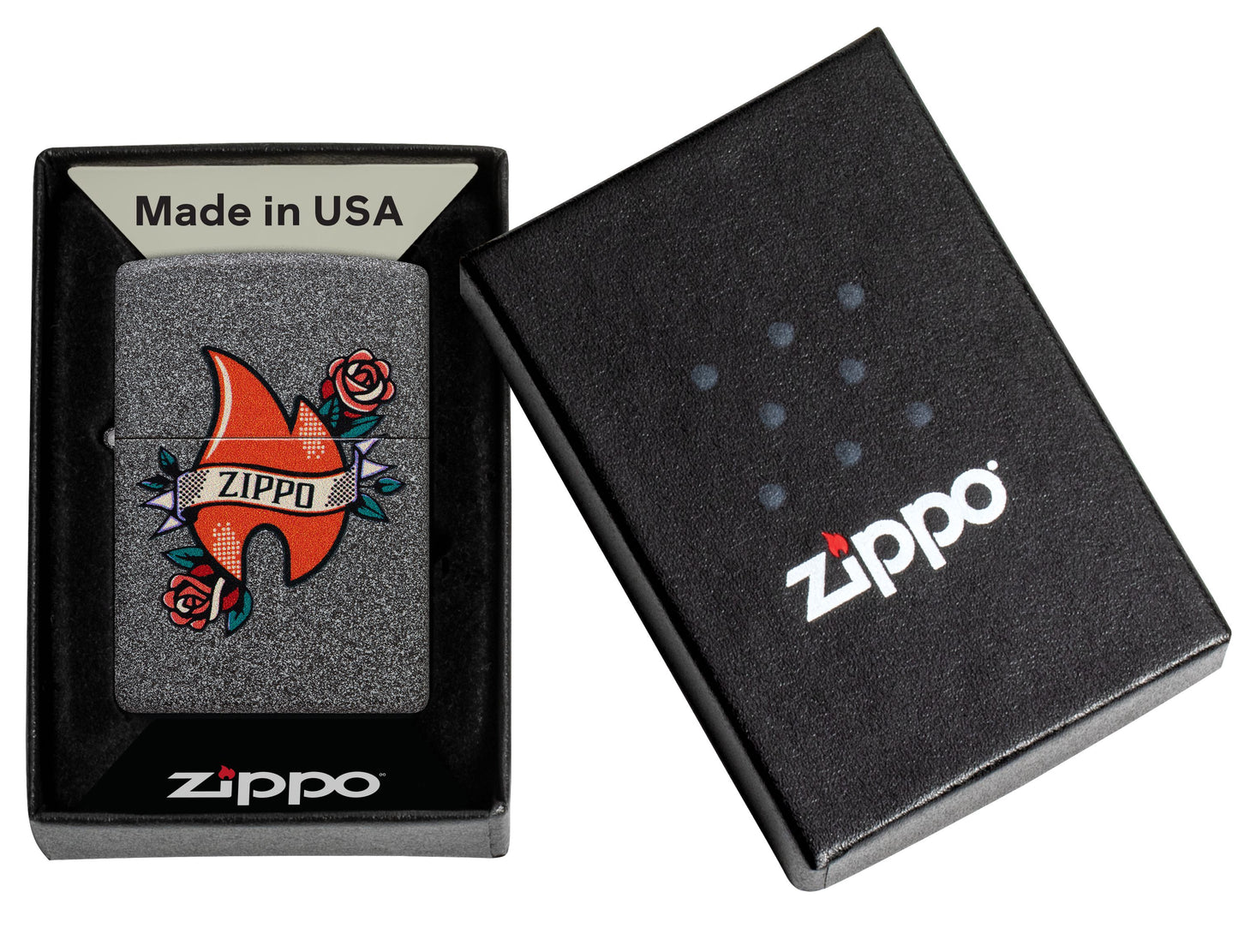 Zippo Flame Tattoo, Iron Stone Lighter #47268
