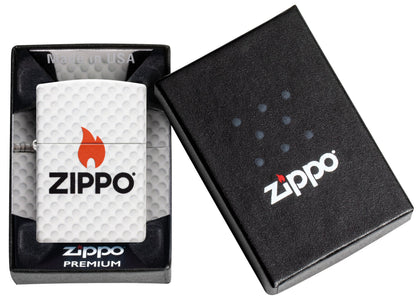 Zippo Golf Ball Logo, White Matte Lighter #47211