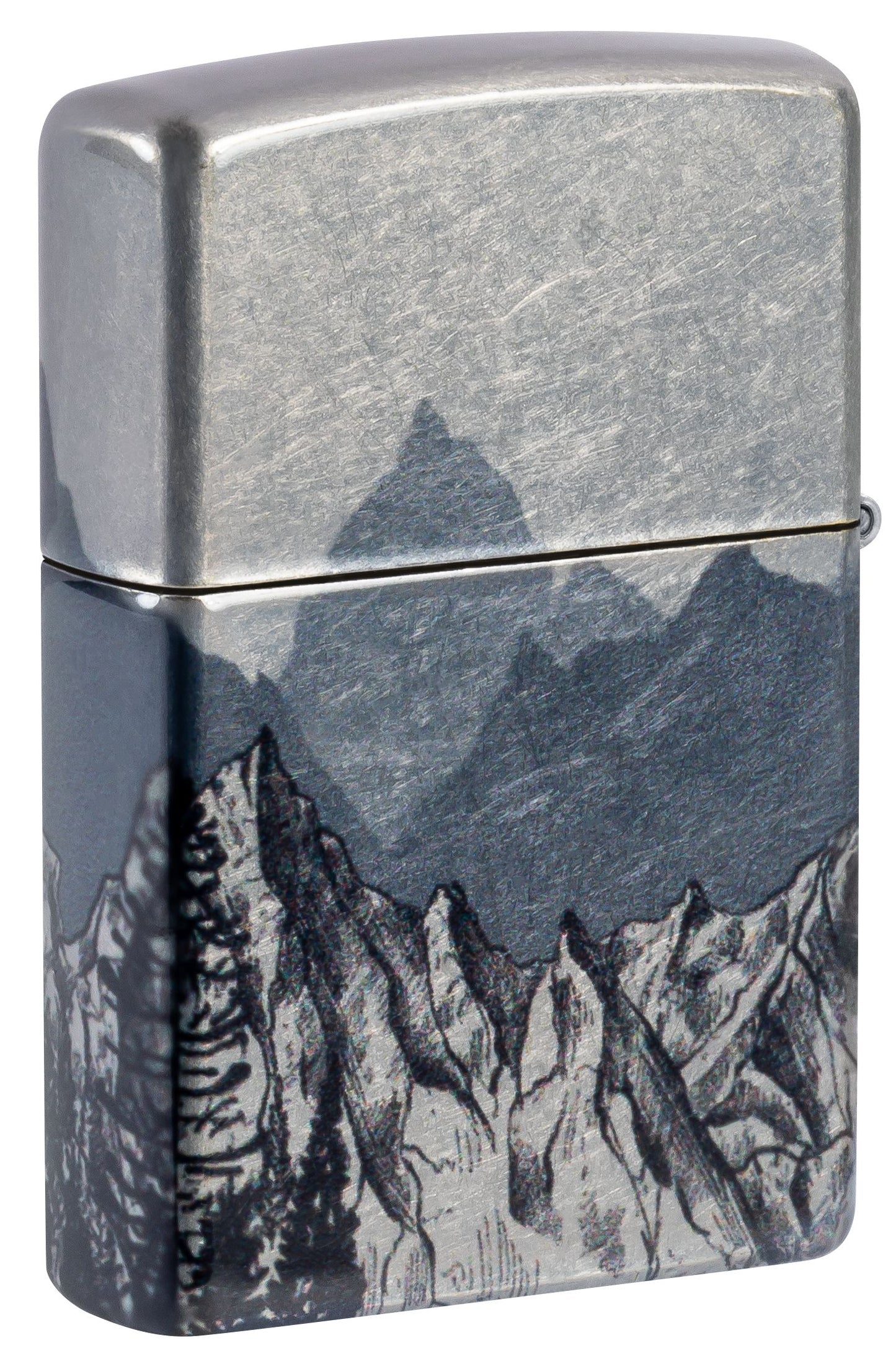 Zippo Mountains Design, 540 Tumbled Chrome Fusion Lighter #46280