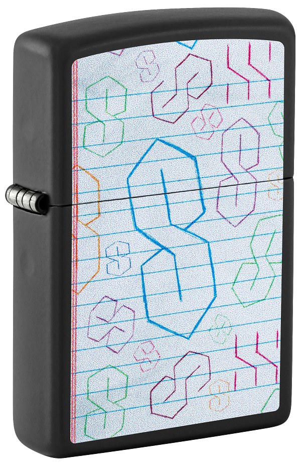 Zippo Doodle Design, Black Matte Lighter #47477