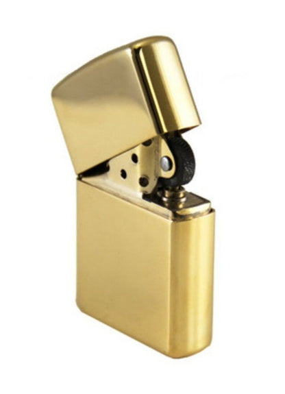 Zippo Classic High Polish Brass, Good For Engraving, Genuine Zippo Lighter #254B