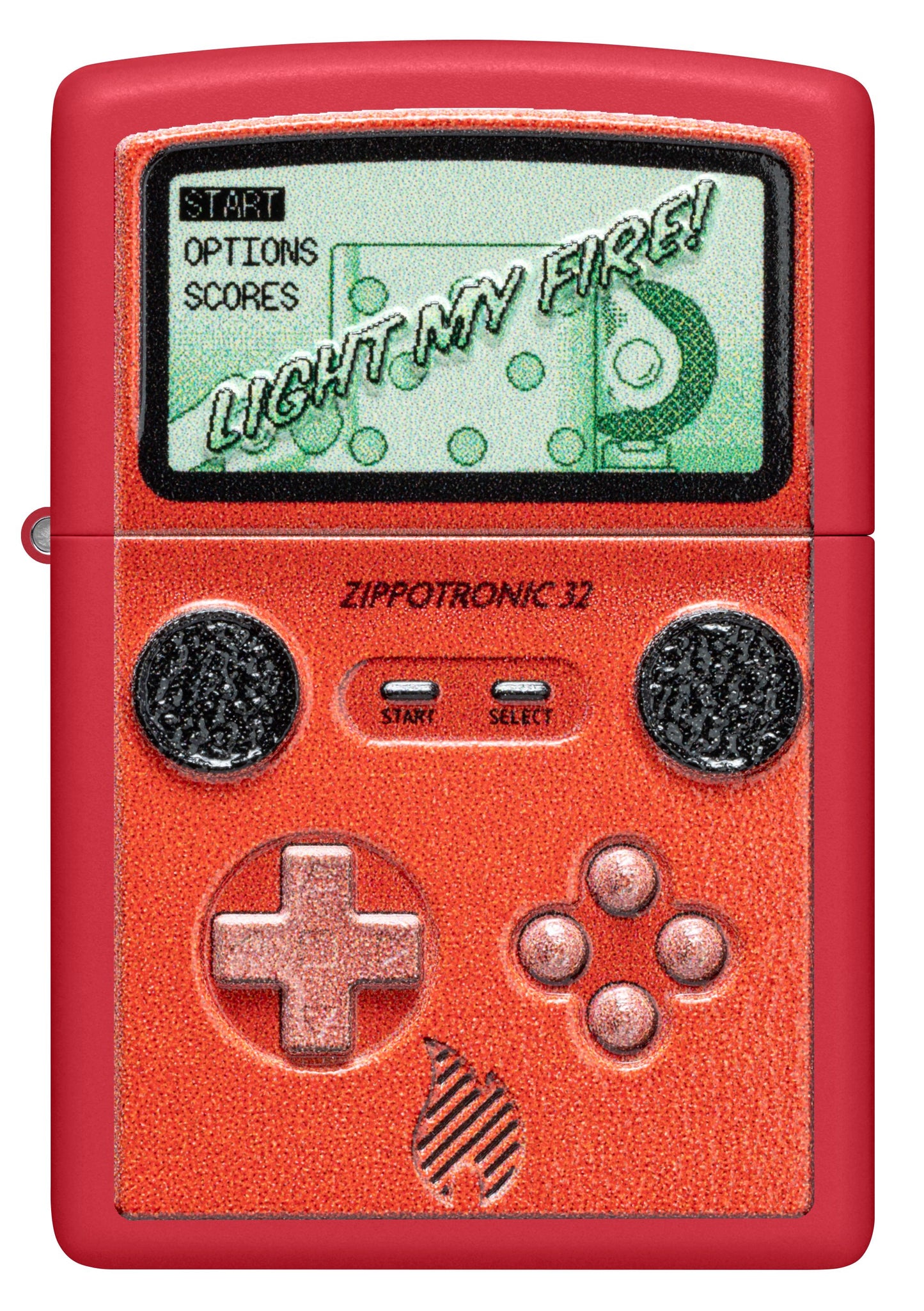 Zippo Retro Gameboy Design, Texture Print Red Matte Lighter #46700