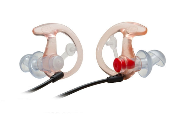 SureFire EarPro Sonic Defenders, Clear, Medium, Bag #EP3-MPR-BG
