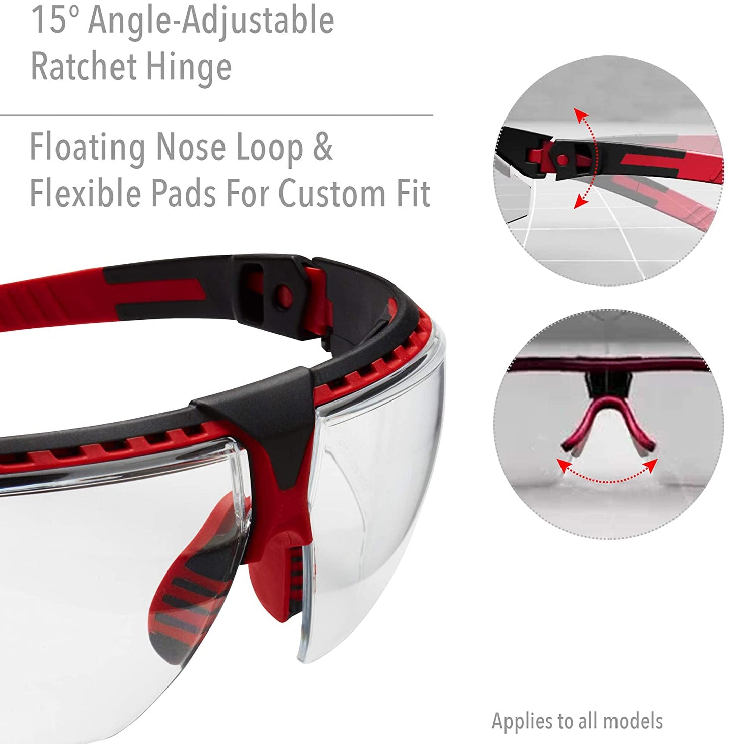 UVEX by Honeywell Avatar Adjustable Safety Glasses, Antifog Lens #S2880HS