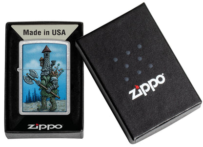 Zippo Knight Monster Design, Street Chrome Lighter #46246