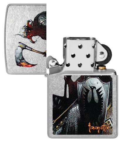 Zippo Frank Frazetta Death Dealer Design, Street Chrome Lighter #46161