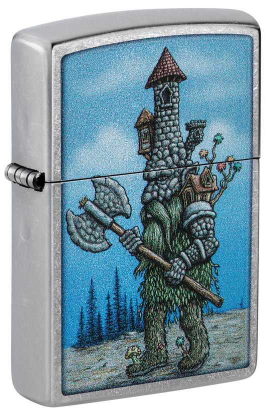 Zippo Knight Monster Design, Street Chrome Lighter #46246