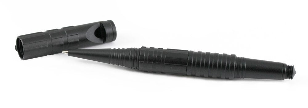 Schrade Survival Tactical Pen w/ Ferro Rod & Survival Whistle Black #SCPEN4BK