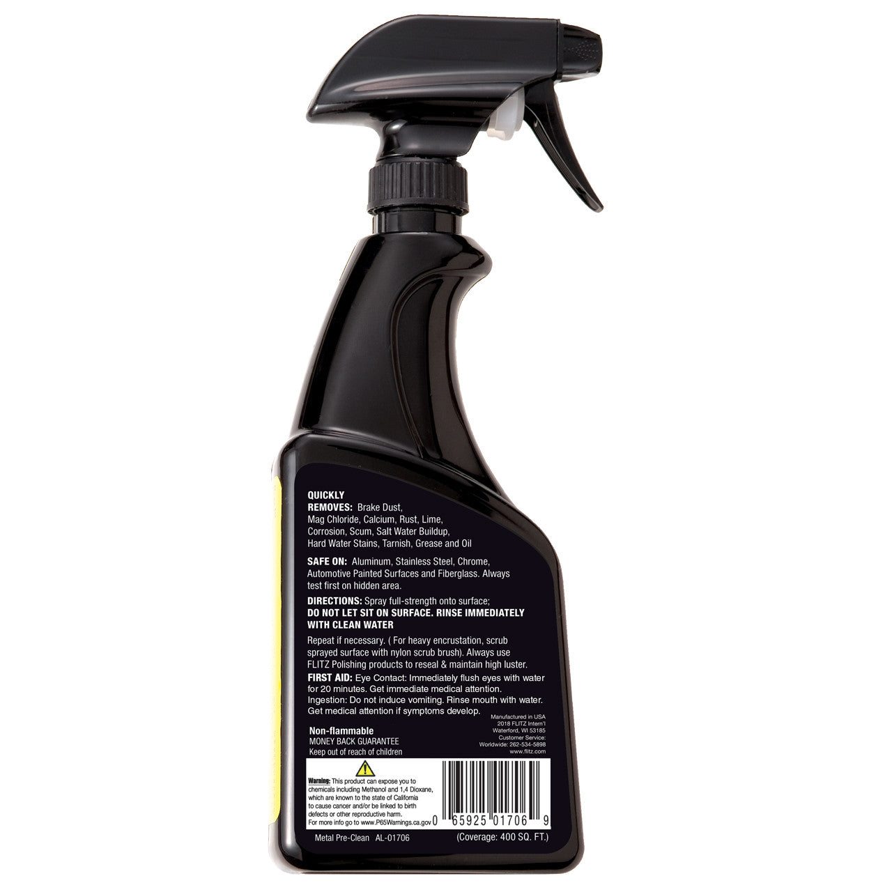 Flitz All Metal Pre Clean Spray, 16 oz Spray Bottle #AL01706