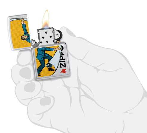 Zippo Reveal Design, Satin Chrome Finish Lighter #46711