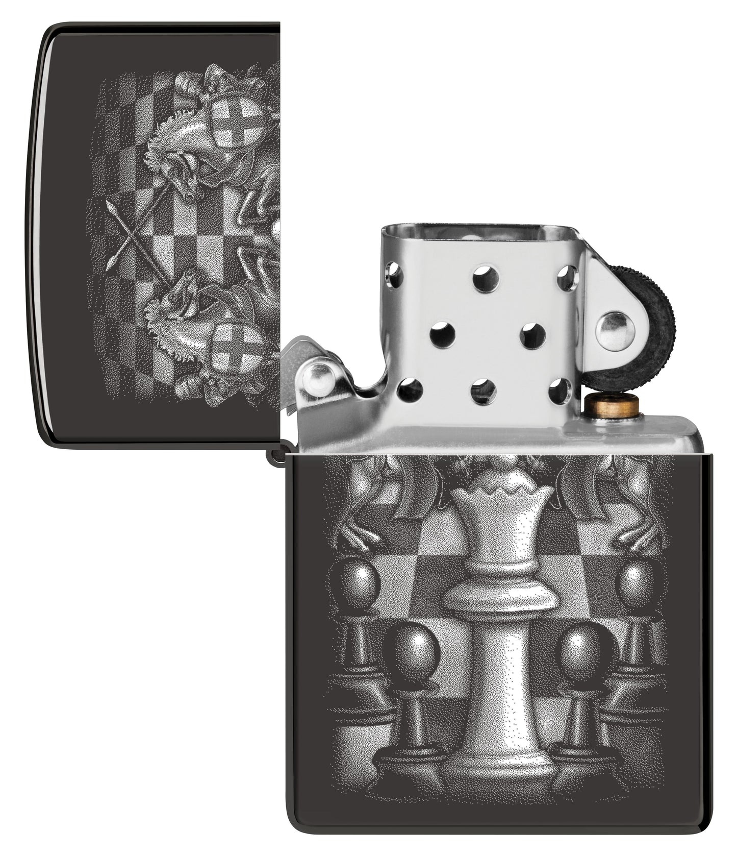 Zippo Chess Gaming Design, High Polish Black #48762