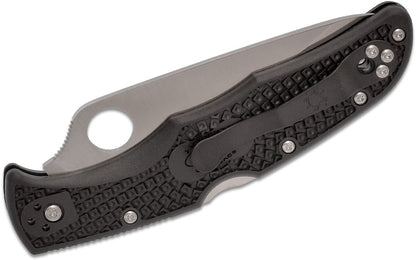 Spyderco Endura 4 Folding Knife, Wave VG-10, Black Handle #C10PBK