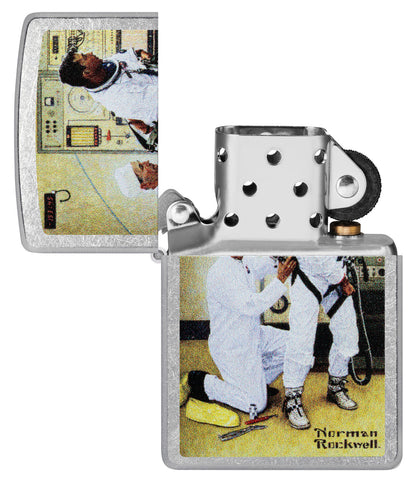 Zippo Norman Rockwell Grissom & Young Astronaut Double Sided Design Lighter #48988