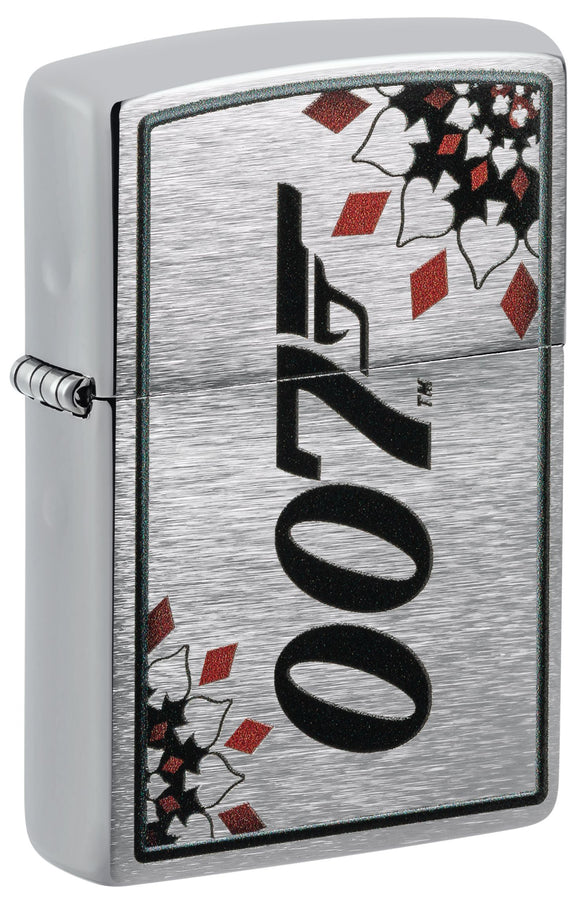 Zippo James Bond 007 Color Image, Brushed Chrome Lighter #48734