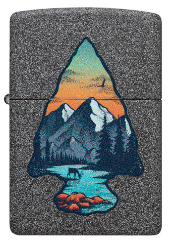 Zippo Mountain Design, Iron Stone Finish Lighter #46007