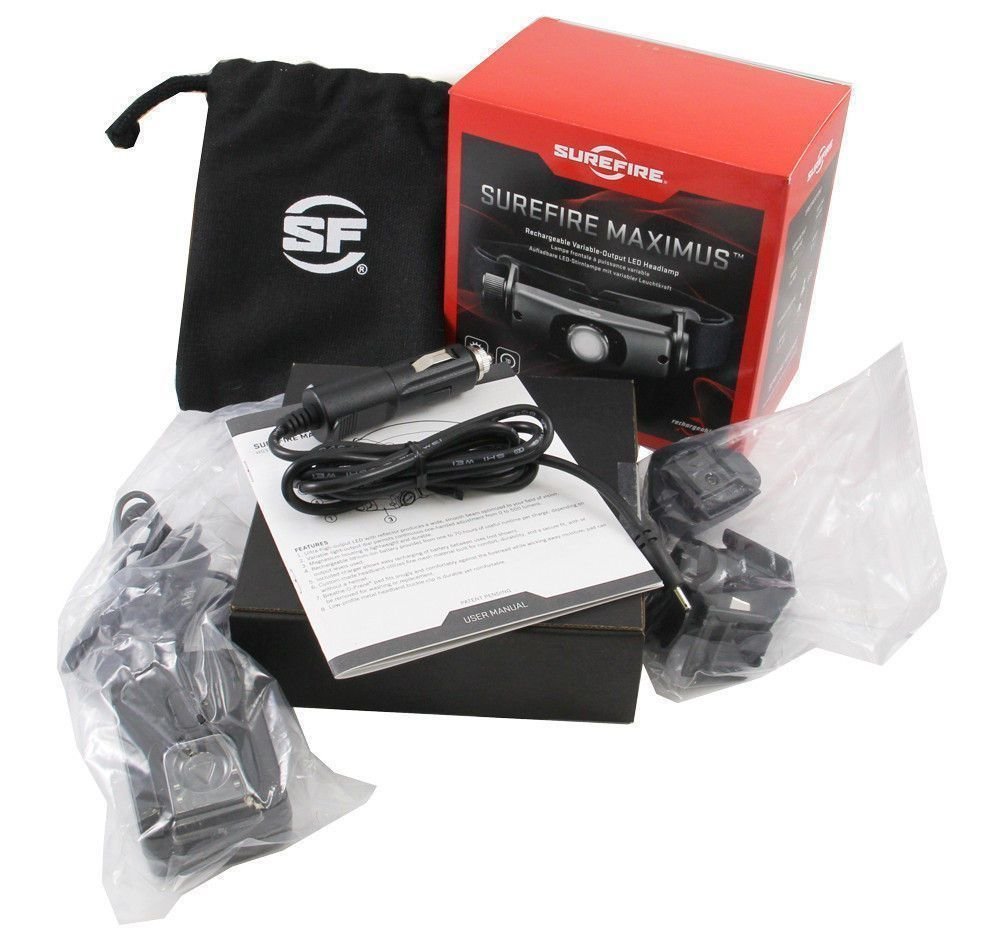 Surefire Headlamp, Maximus, 500 Lumen LED, Rechargeable #HS3-A-BK