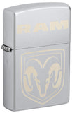 Zippo Ram Truck Automobile Logo, Satin Chrome Laser Engrave Lighter #48763