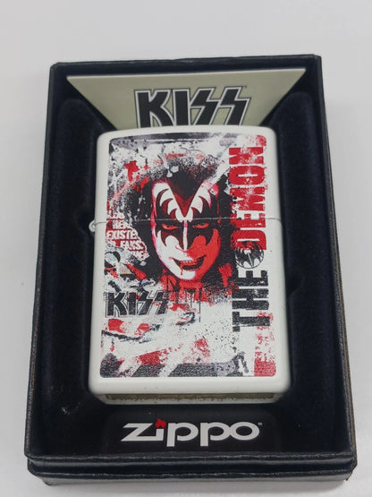 Zippo KISS The Demon, White Matte Lighter #46978