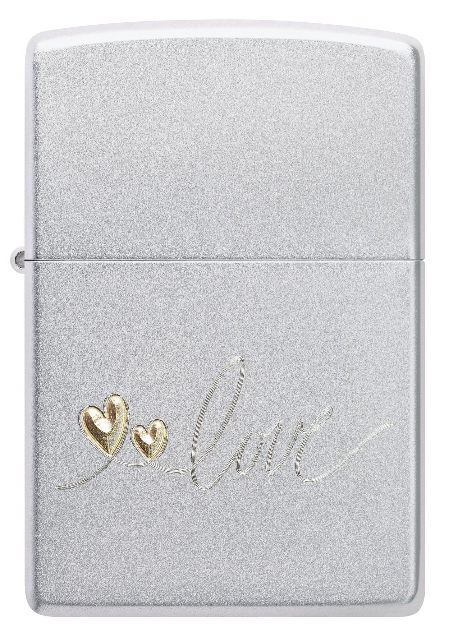 Zippo Love Scripture Two-Tine Engraving, Satin Chrome Lighter #48725