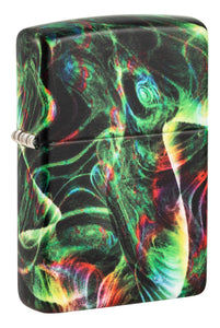 Zippo Psychedelic Glow-in-the-Dark Green 540 Color Lighter #48774