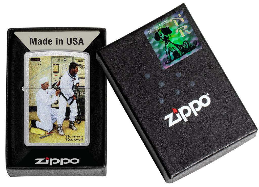 Zippo Norman Rockwell Grissom & Young Astronaut Double Sided Design Lighter #48988