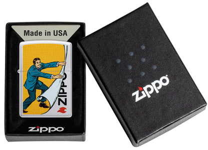 Zippo Reveal Design, Satin Chrome Finish Lighter #46711