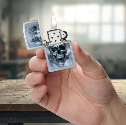 Zippo Skull King, Street Chrome Lighter #47258