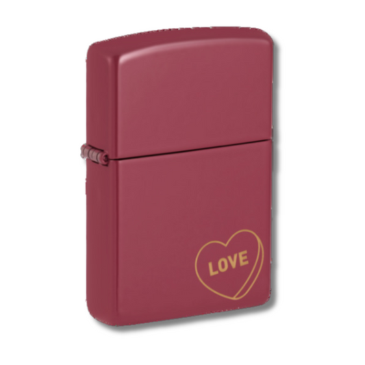 Zippo Love Candy Heart Design, Brick Finish Lighter #48494