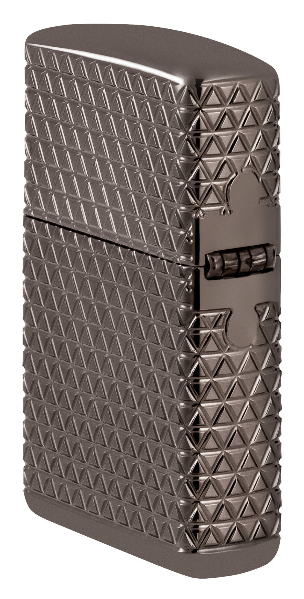 Zippo Diamond Pattern Design, Armor Black Ice Crystal Attached #46316