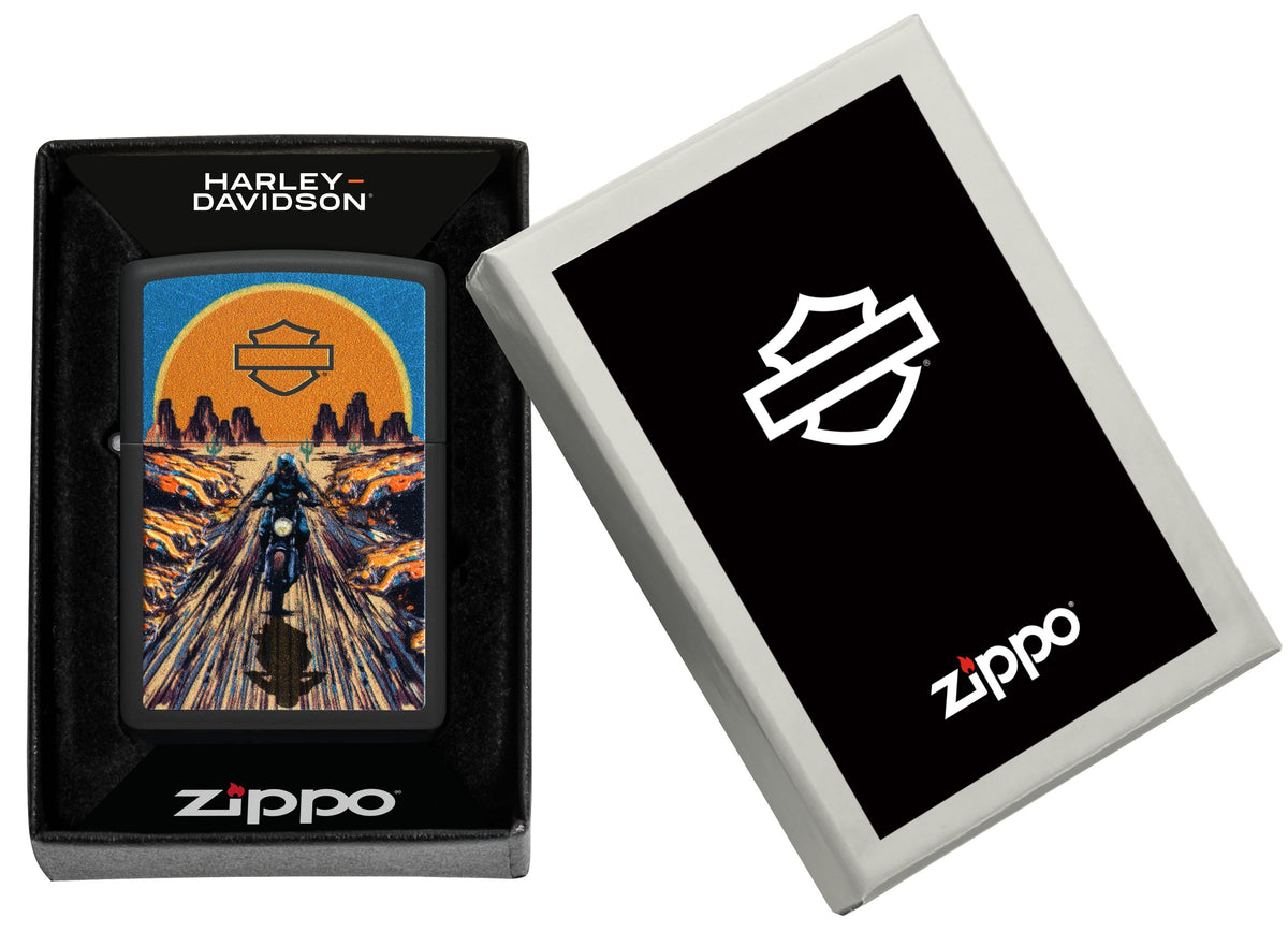 Zippo Harley-Davidson Desert Ride, Black Matte Lighter #46861