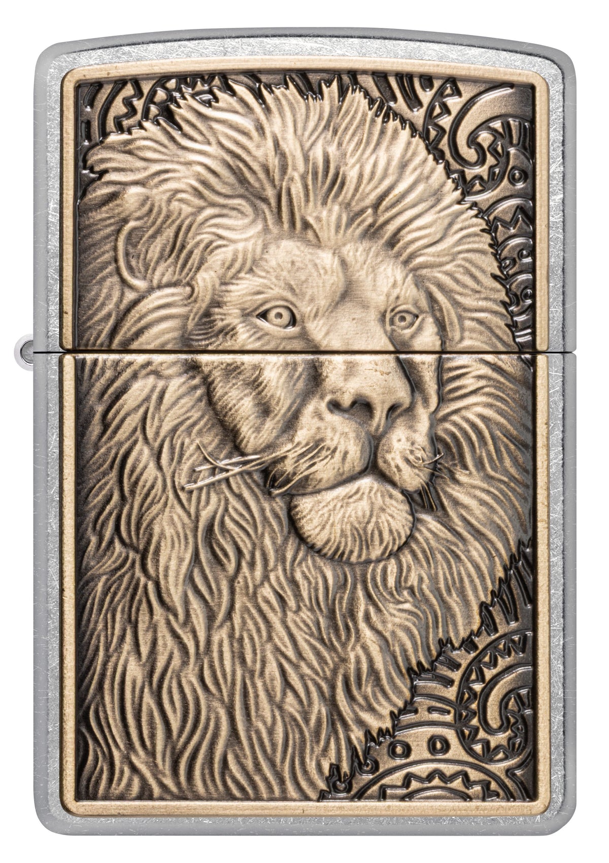 Zippo Lion Head Emblem, Street Chrome Lighter #47171