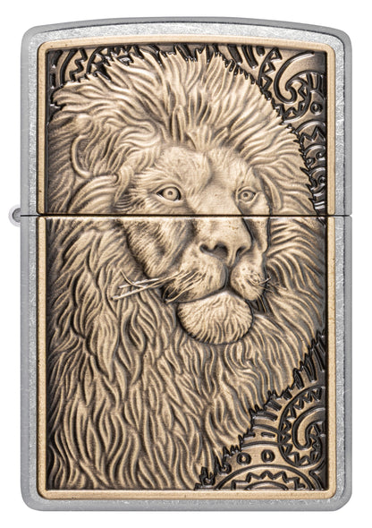 Zippo Lion Head Emblem, Street Chrome Lighter #47171