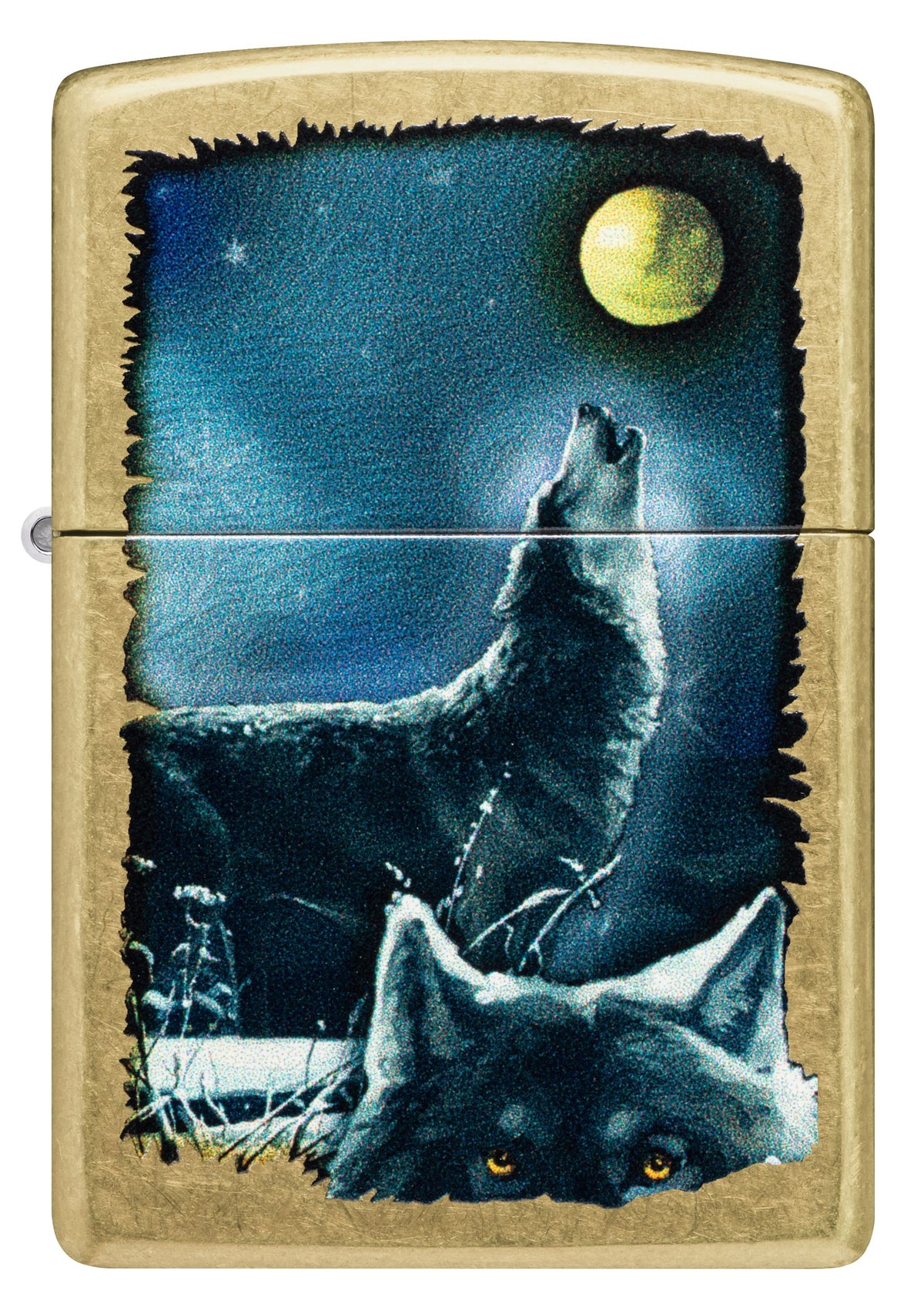 Zippo Howling Wolves, Street Brass Lighter #47189