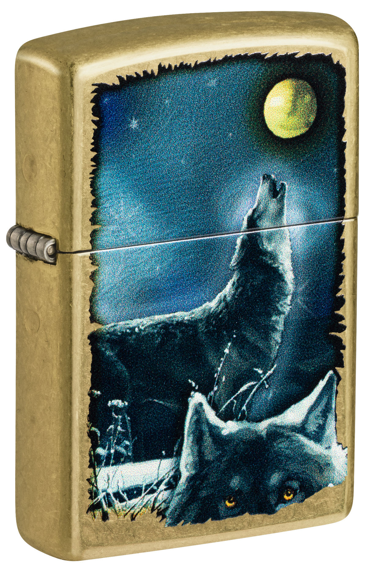 Zippo Howling Wolves, Street Brass Lighter #47189