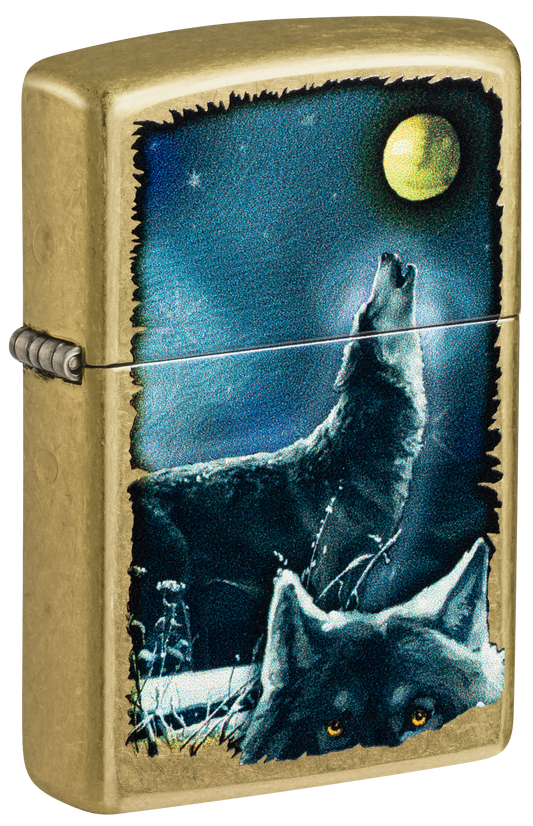 Zippo Howling Wolves, Street Brass Lighter #47189
