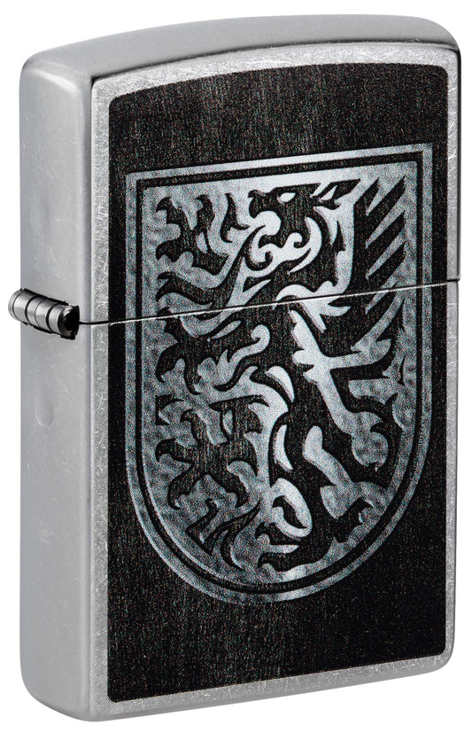 Zippo Medieval Dragon Logo, Street Chrome Lighter #48730