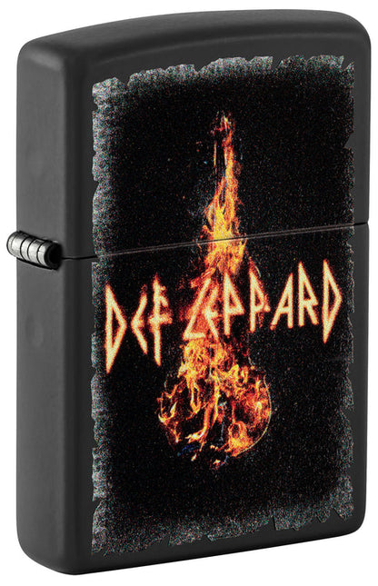 Zippo Def Leppard Burning Violin Design, Black Matte Lighter #46153