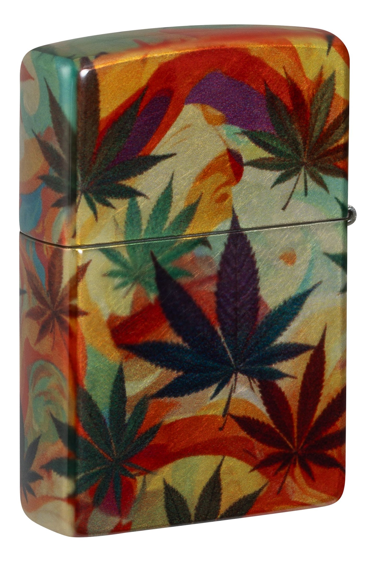 Zippo Cannabis Leaf, 540° Tumbled Chrome Lighter #47270