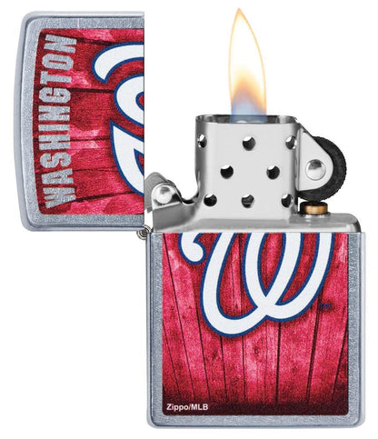 Zippo MLB Washington Nationals Baseball Team, Street Chrome Finish Lighter #29977