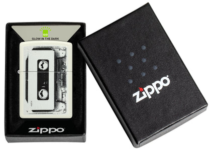 Zippo Cassette Tape Design, Glow in the Dark Lighter #46429