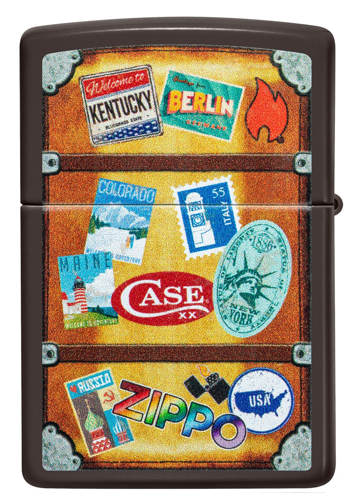 Zippo Suitcase Design, Brown Matte Finish Lighter #49180-094375