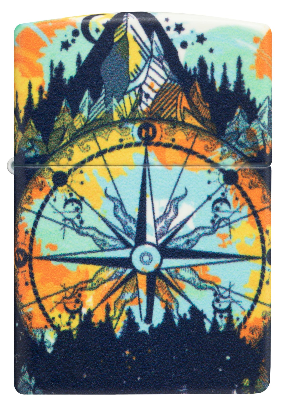 Zippo Compass Design, Glow-in-the-Dark Green Lighter #49805