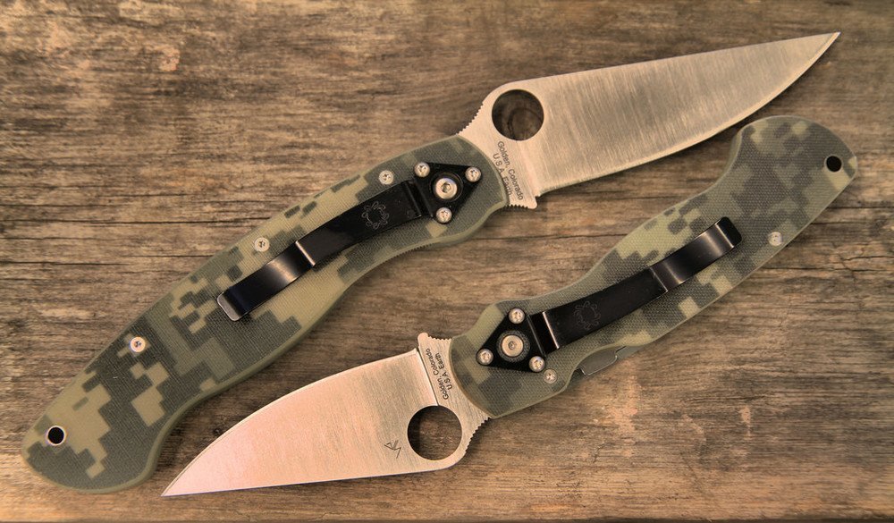 Spyderco Military Model G-10 Camo Knife #C36GPCMO