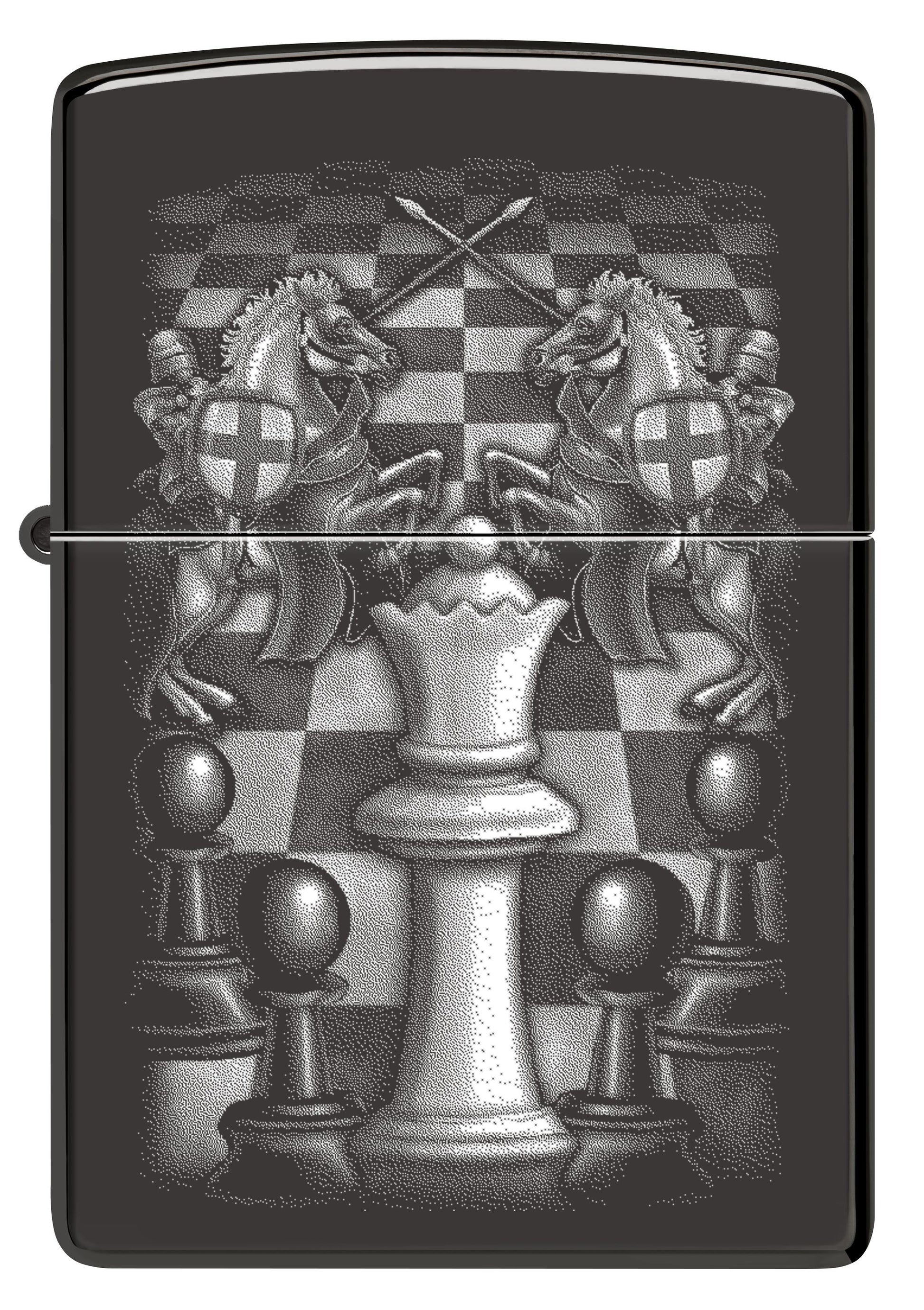 Zippo Chess Gaming Design, High Polish Black #48762
