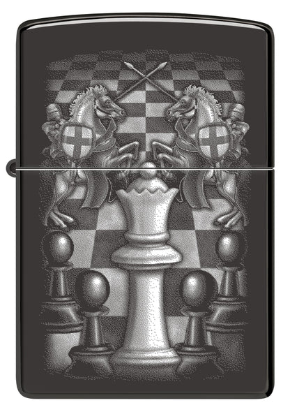 Zippo Chess Gaming Design, High Polish Black #48762